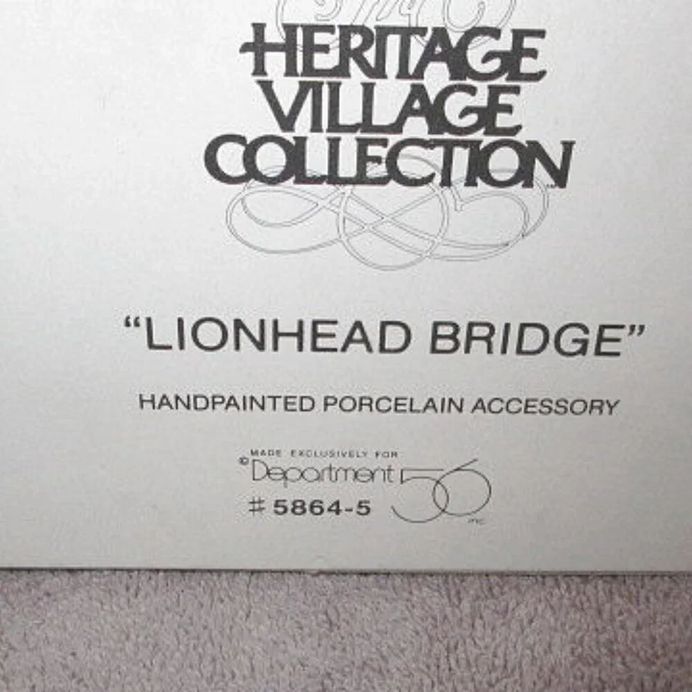 Department 56 Lionhead Bridge #5864-5 Heritage Village Accessory Dickens NIB